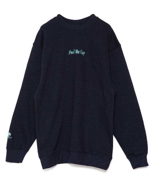 And The Cup Sweatshirt Navy x Turquoise